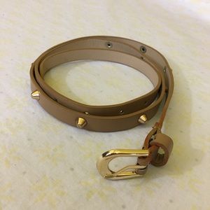 3/$20 Tan and Gold Studded Belt